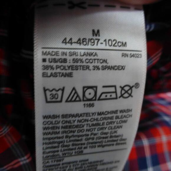 Banana Republic Shirt Mens Medium Slim Fit Tech Stretch Button Up Red Plaid NWT - Picture 11 of 12